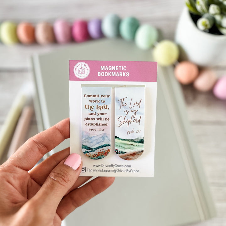 Magnetic Bookmarks ā Commit Your Work/Lord is my Shepherd