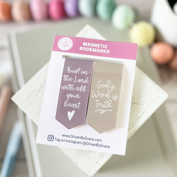 Magnetic Bookmarks ā Trust in the Lord/God's Word is Truth