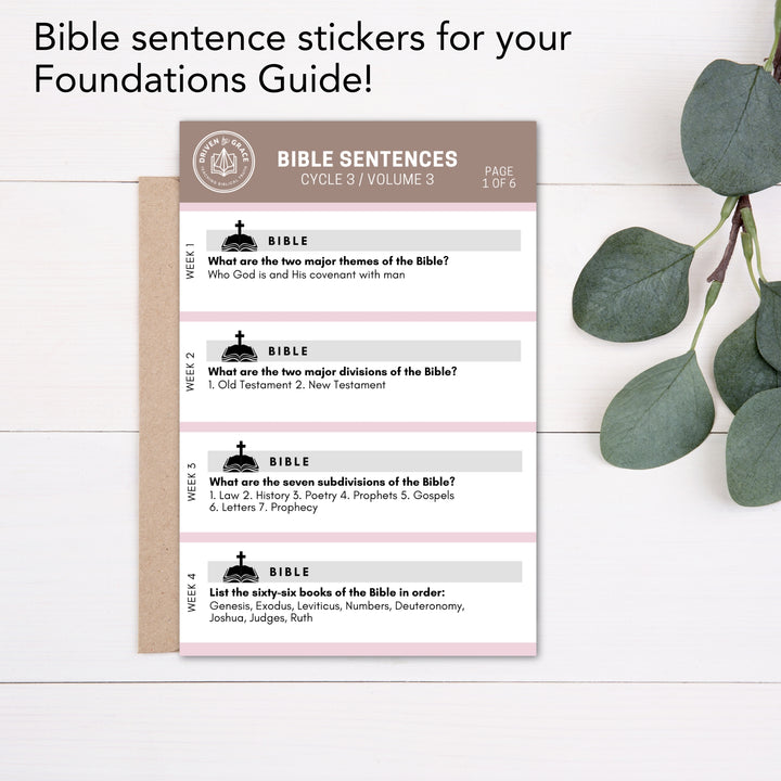 Bible Sentence Stickers — Vol. 3