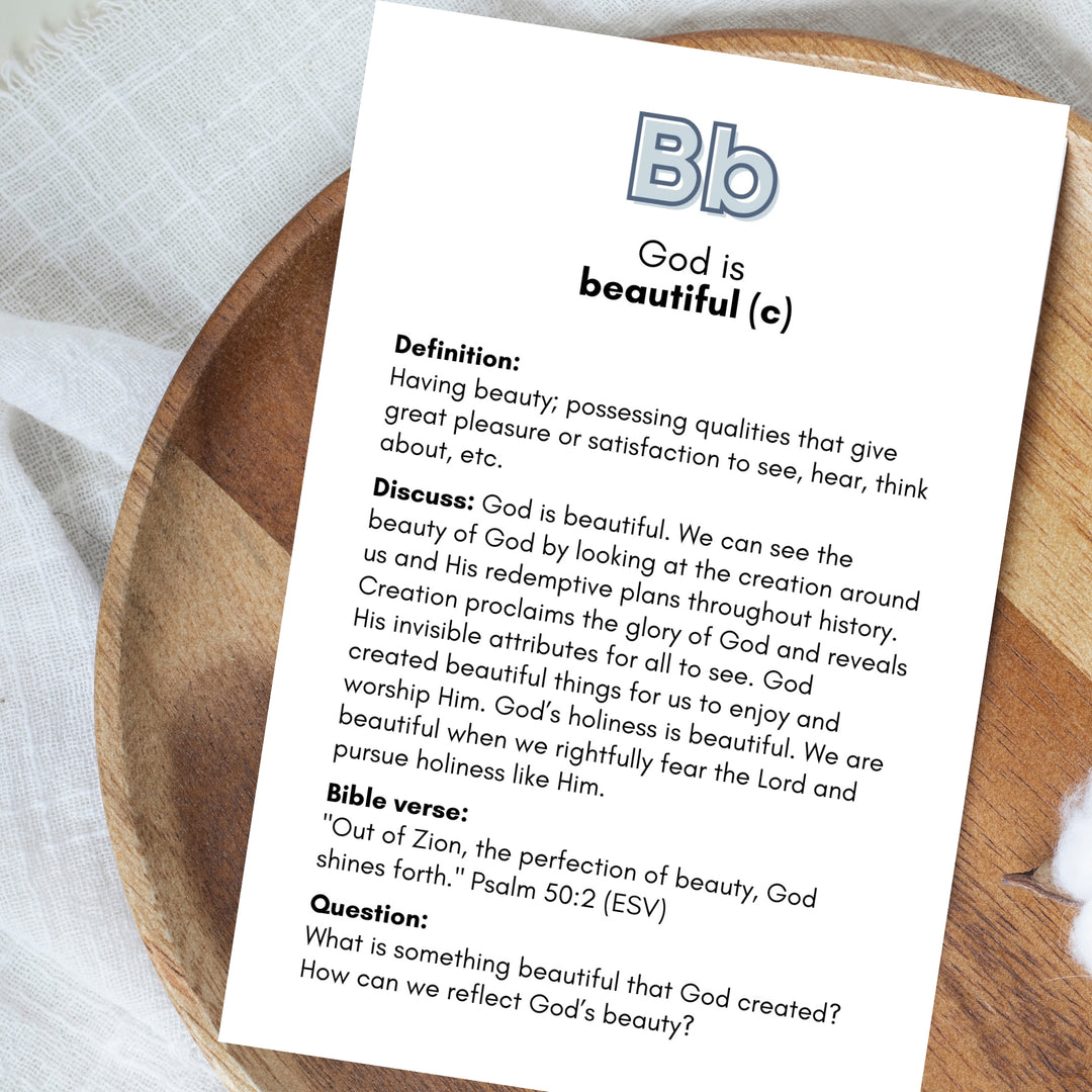 A-Z Attributes of God Flashcards