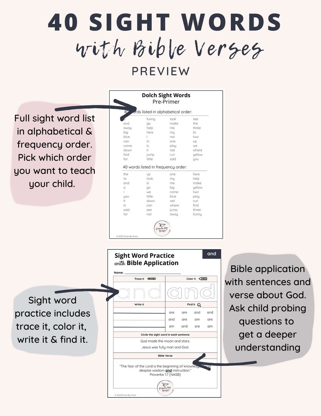Pre-k Sight Words