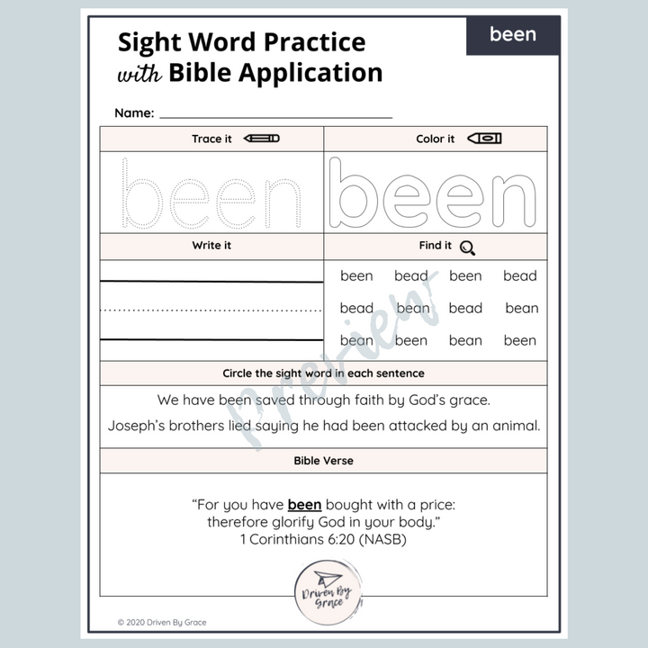 Second Grade Sight Words