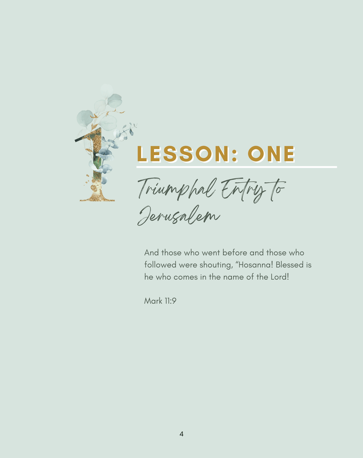 Holy Week Bible Study