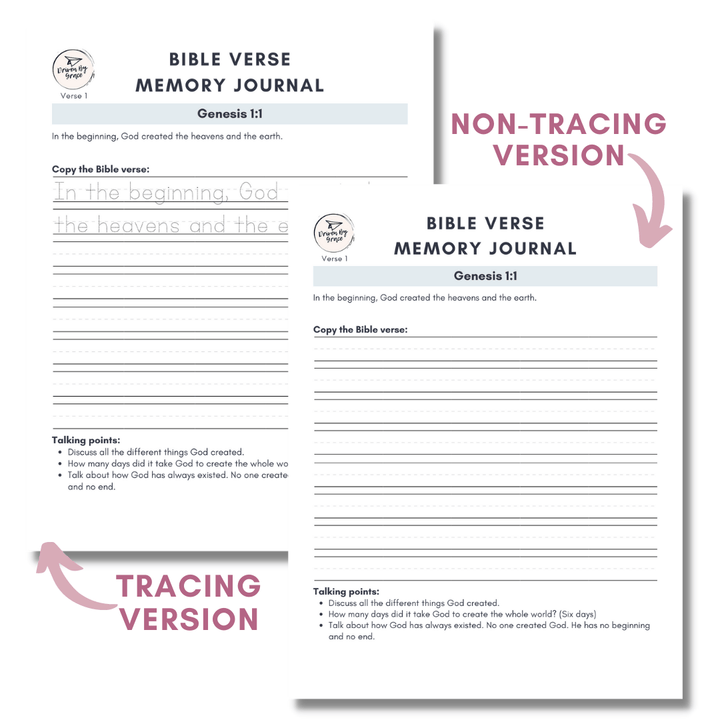 66 Bible Verse Memory Journal - Child
