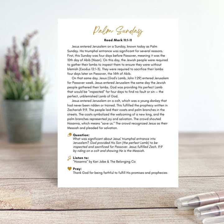 Holy Week Bible Study Cards