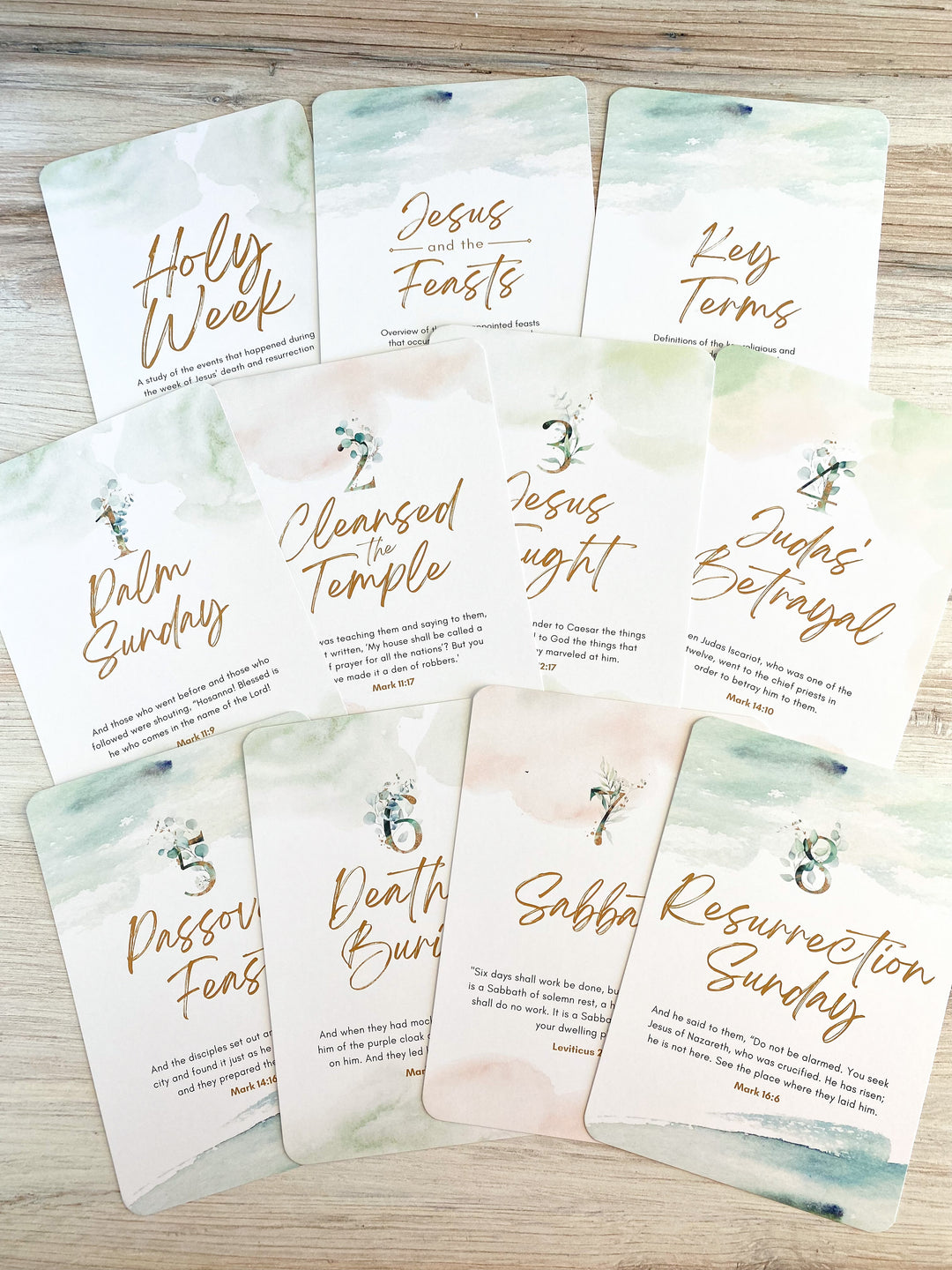 Holy Week Bible Study Cards