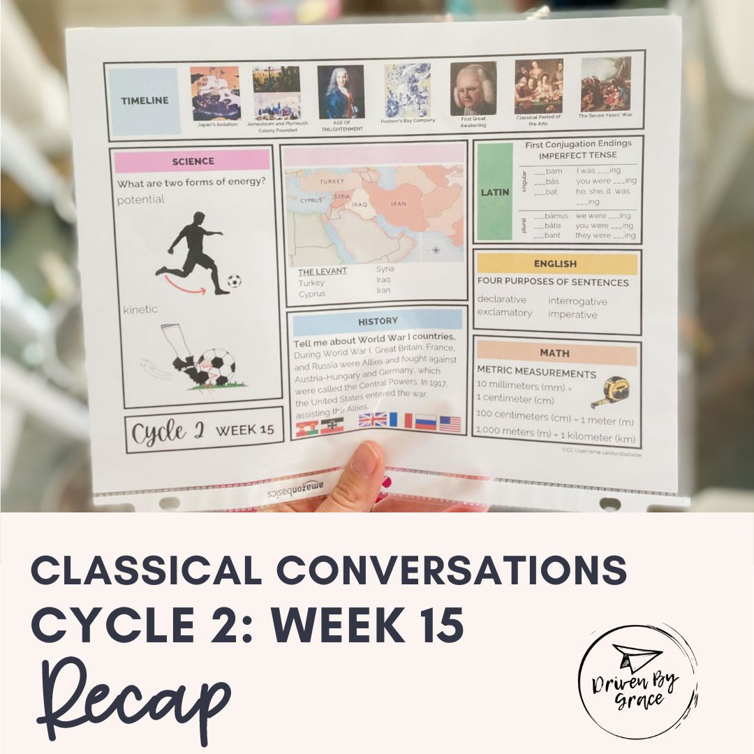 Classical Conversations Cycle 2: Week 15 Recap