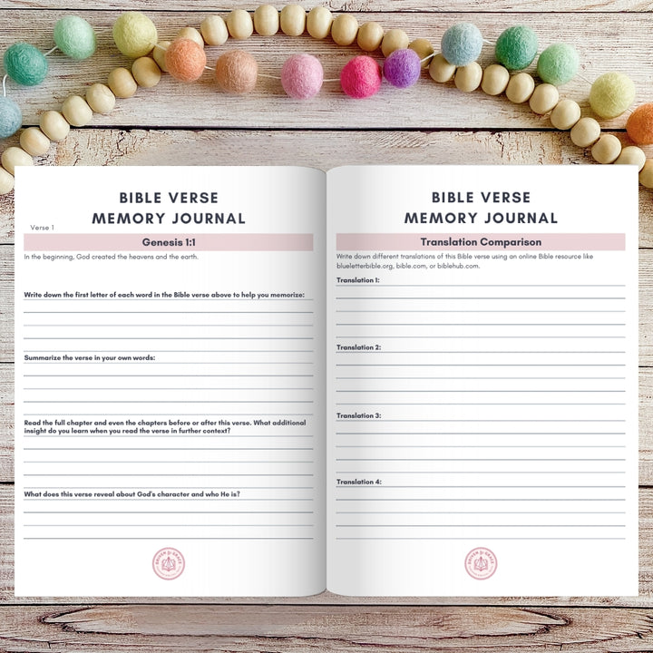 66 Bible Verse Memory Journal - Adult