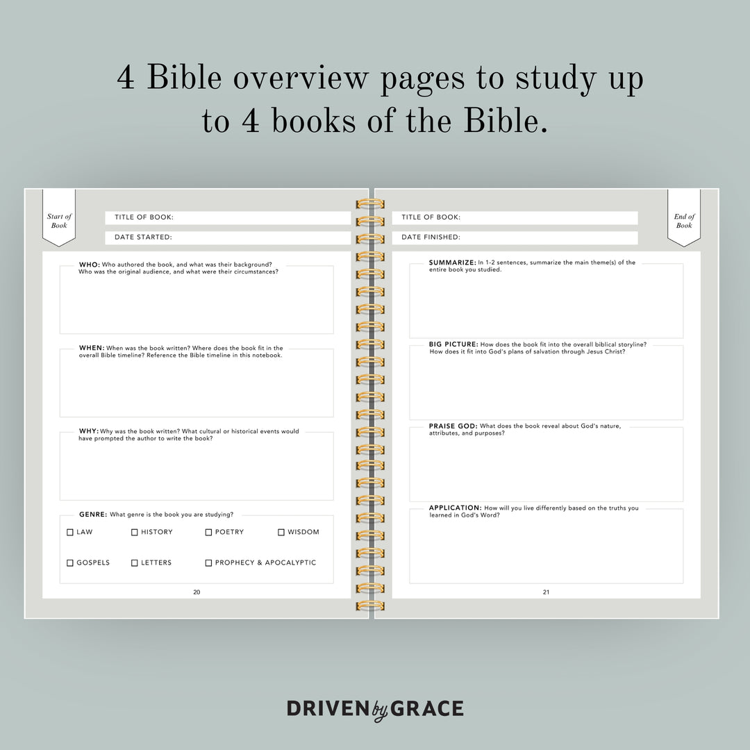 Bible Study Notebook Layout Bible Study Notebook – Driven By Grace