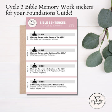 Bible Sentence Stickers — Cycle 3 – Driven By Grace