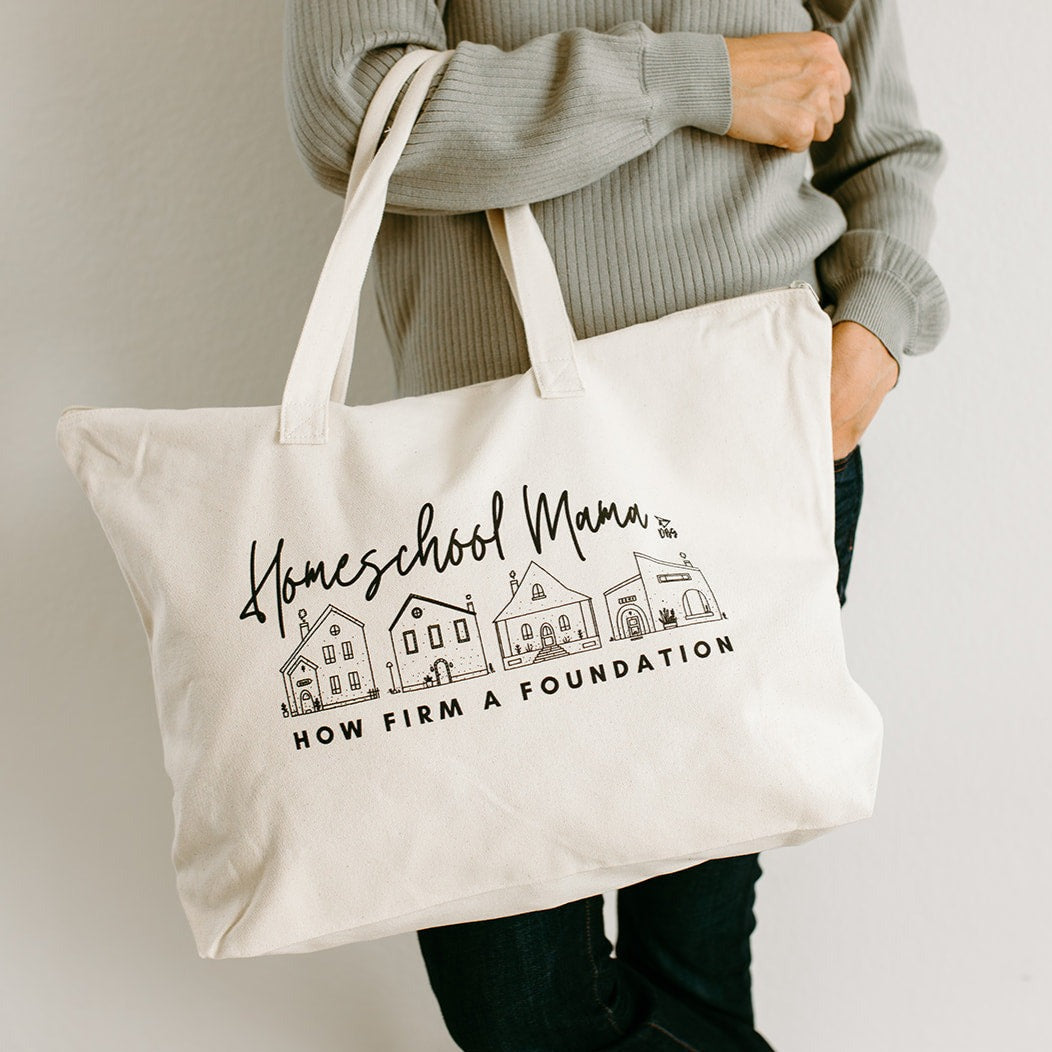 Homeschool Mama | Zippered Tote Bag