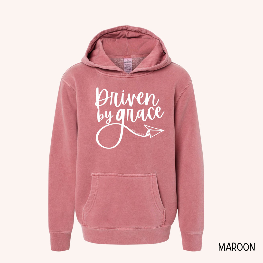 Driven By Grace | Vintage Wash Hoodie (Girls')