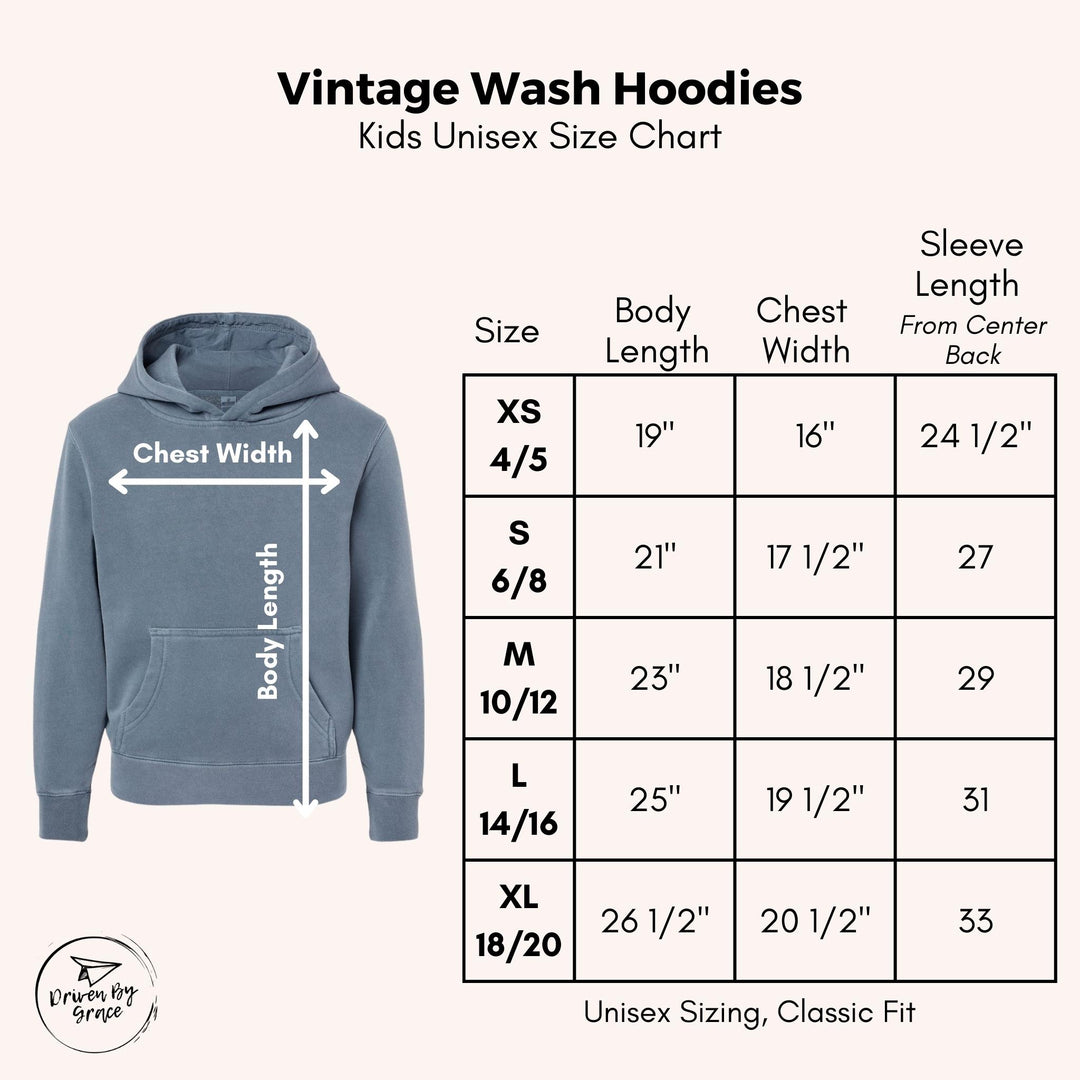 Driven By Grace | Vintage Wash Hoodie (Girls')