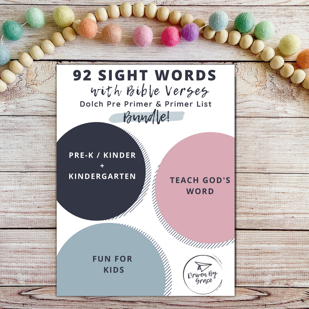 92 Pre-k/Kinder Bundle Sight Words