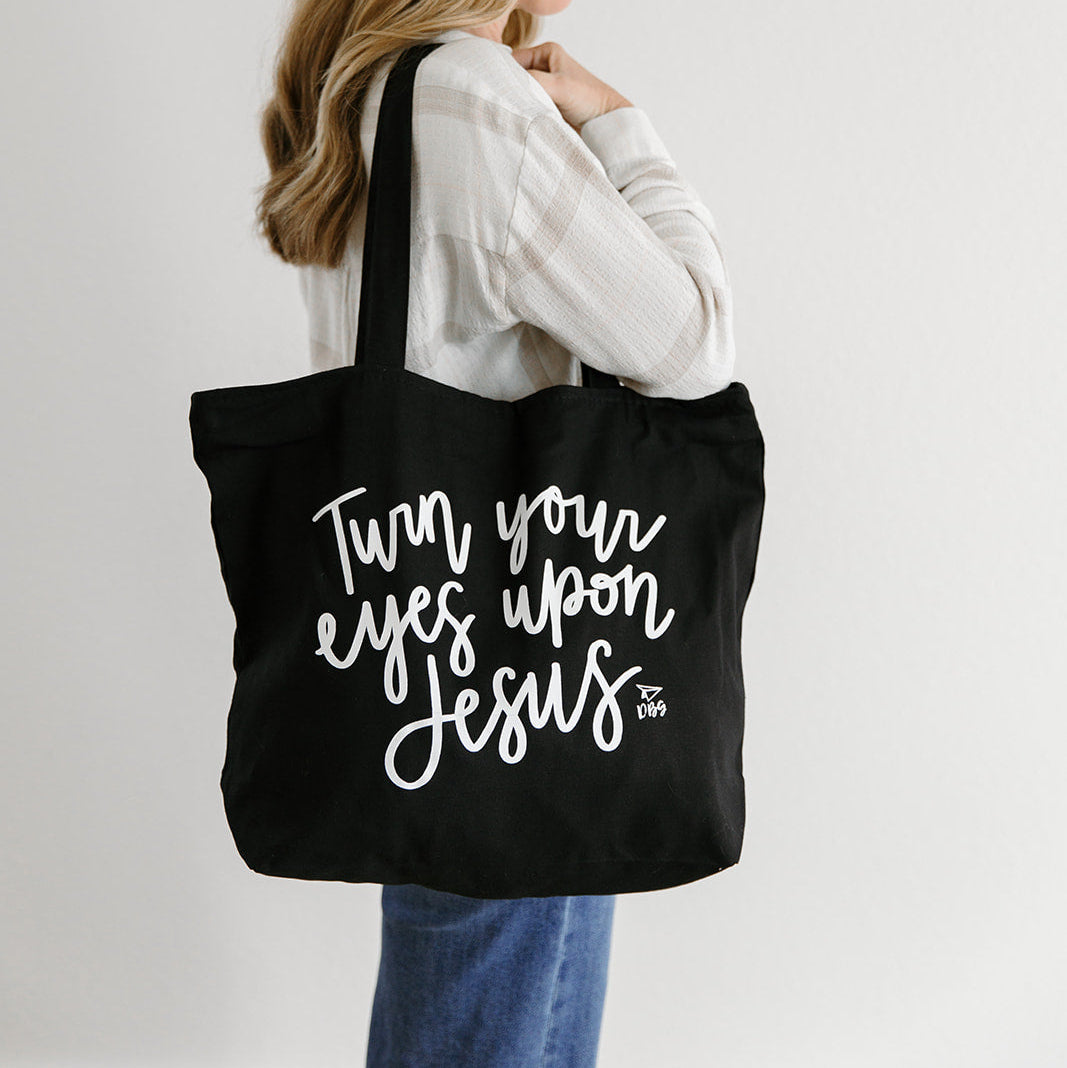 Turn Your Eyes Upon Jesus | Zippered Tote Bag