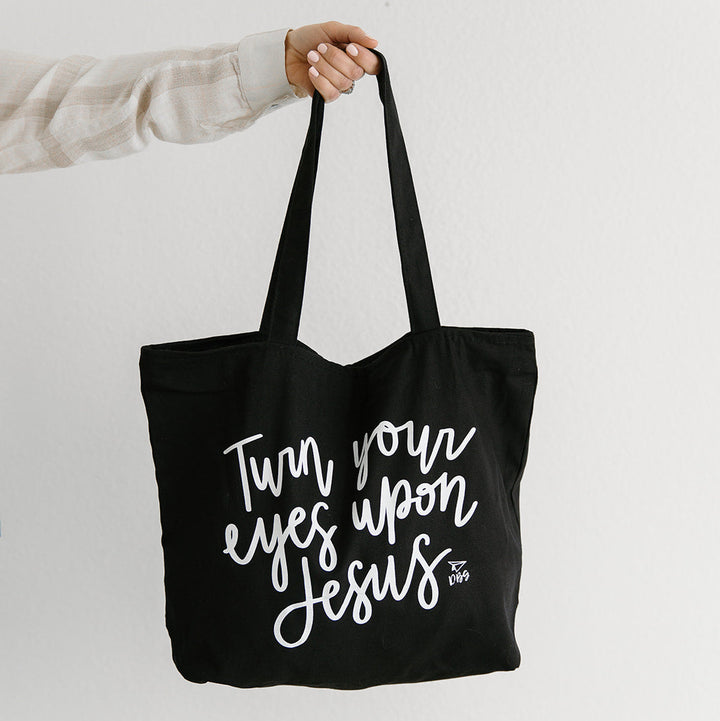 Turn Your Eyes Upon Jesus | Zippered Tote Bag