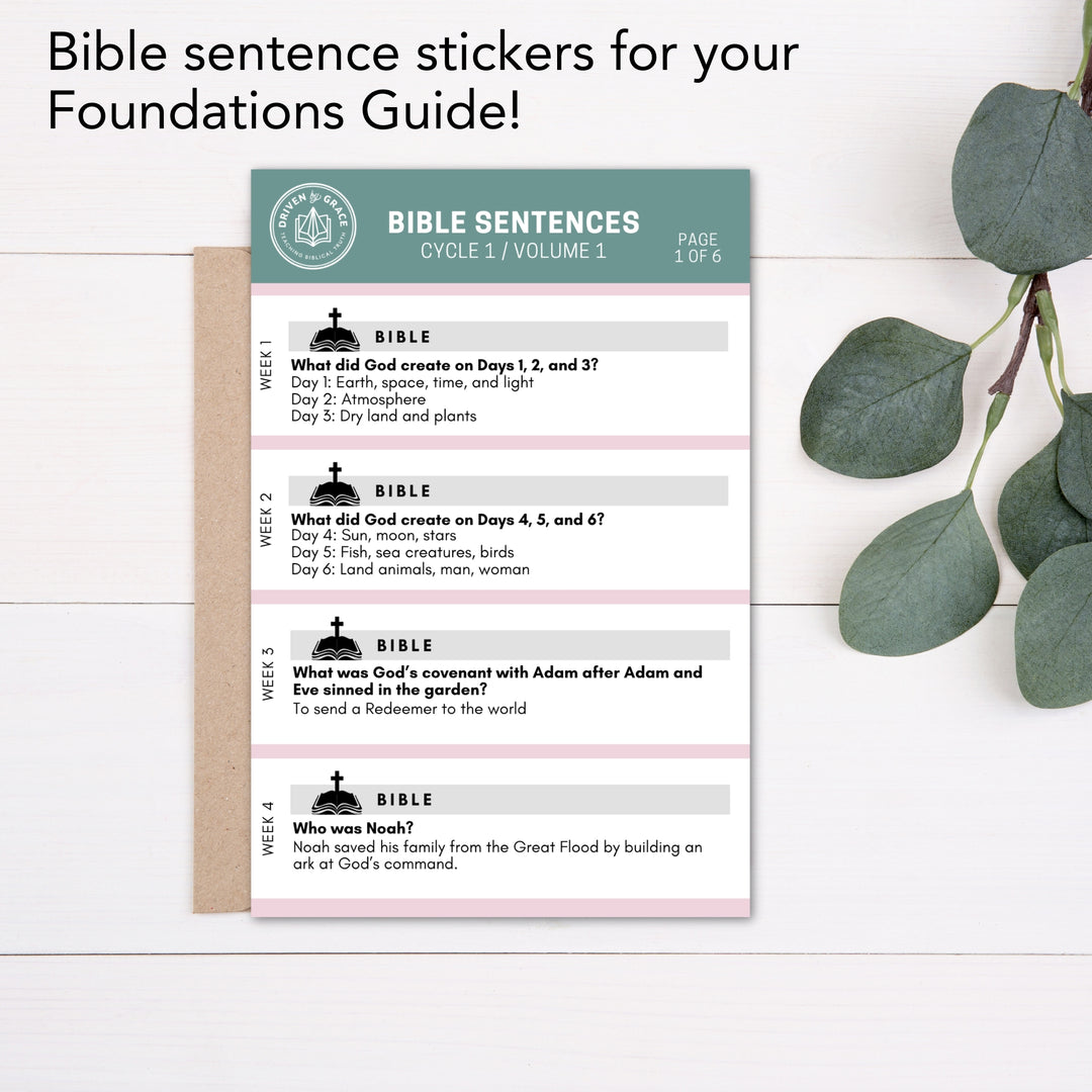 Bible Sentence Stickers — Vol. 1 – Driven By Grace