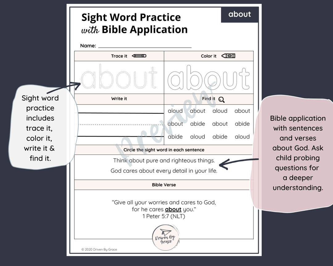 Third Grade Sight Words