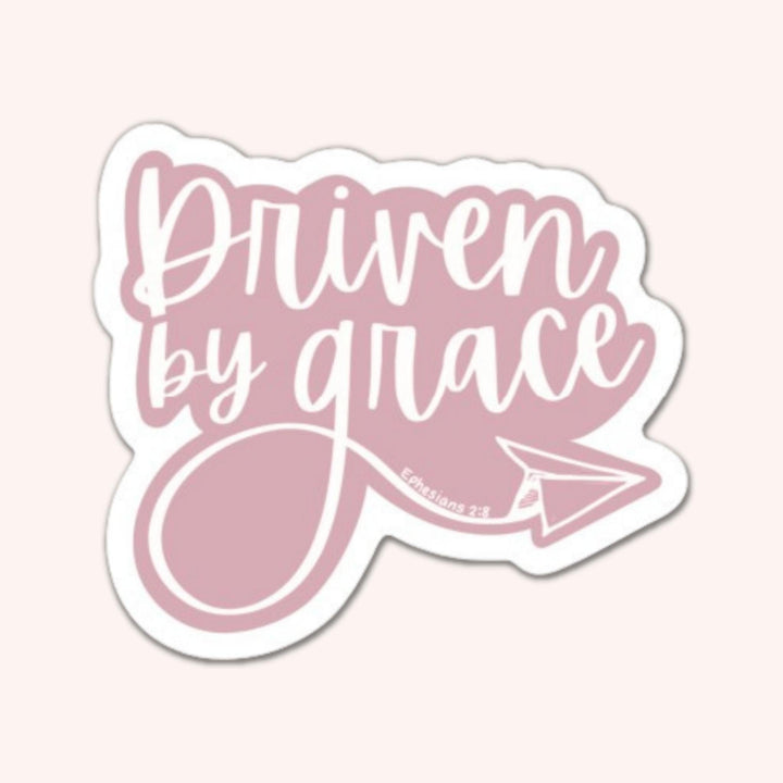Driven By Grace Pink | Sticker
