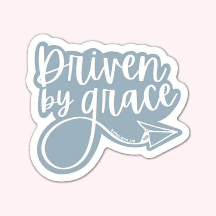Driven By Grace Blue | Sticker